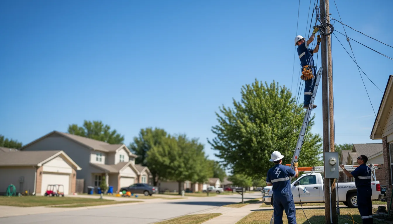 Residential electrician providing installation services in Maryneal, TX